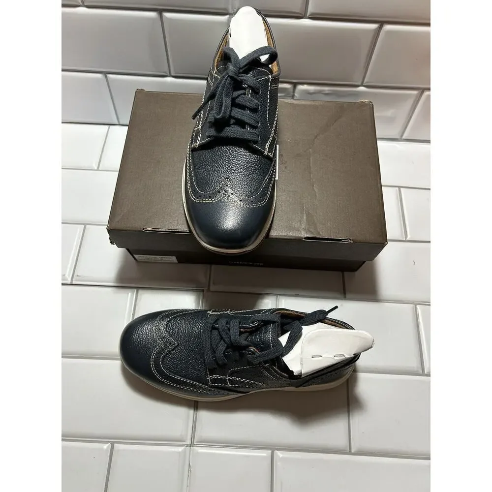 Florsheim Kids Great Lakes Jr Wingtip Oxfords Boys Size 2 1/2 M Navy Blue Laces